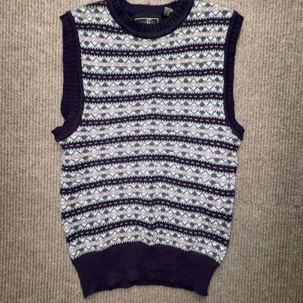 Vintage Grandma Sweater Floral Sweater Vest Size Medium